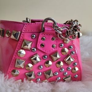H&M x VERSACE limited edition patent leather studded mini bag